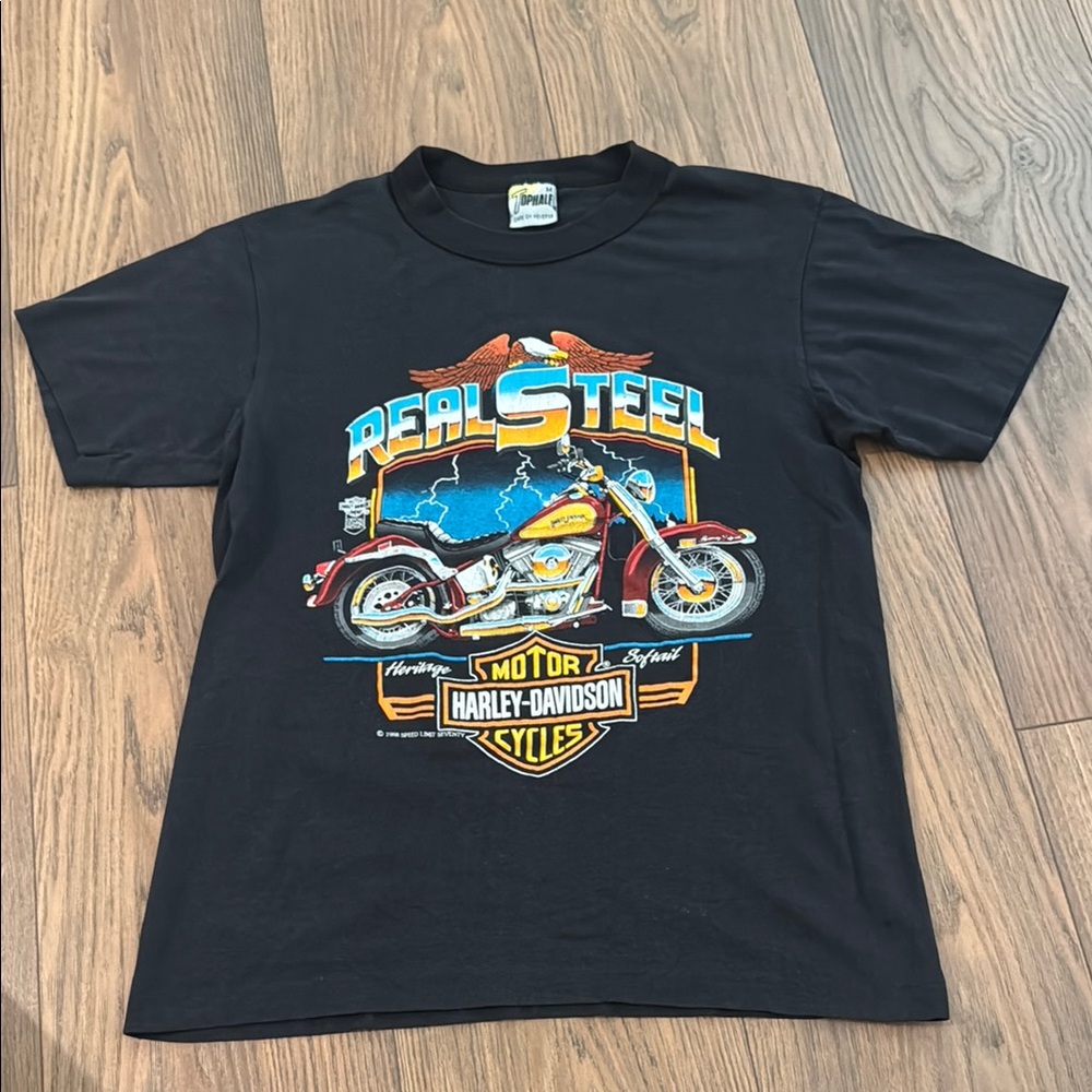 Vintage Harley-Davidson Black Graphic T-Shirt